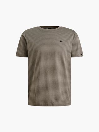 T-shirt Vanguard w paski w kolorze taupe
