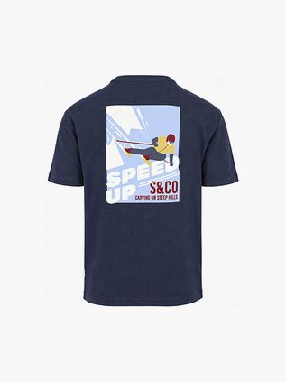 Supply & Co T-Shirt Backprint Trevor Dunkelblau