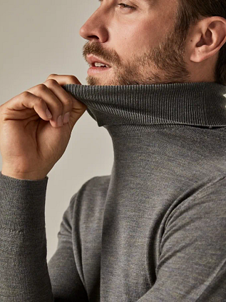 Profuomo Turtleneck Pullover Merino Green