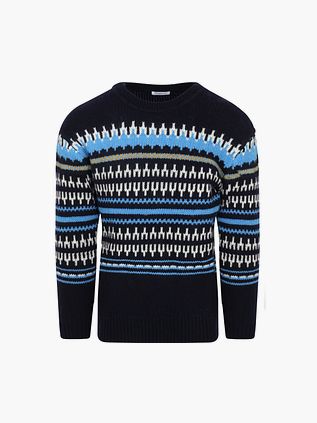 KnowledgeCotton Apparel Ulvetryk Mørkeblå