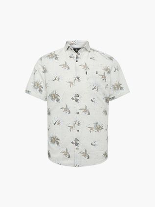 Vanguard Kortærmet Skjorte Blomster Beige