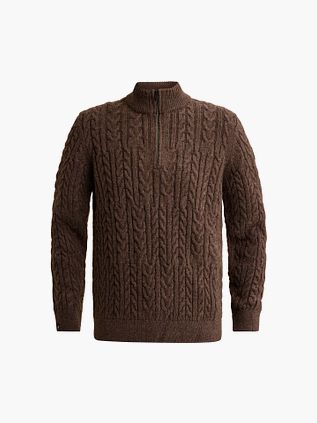Vanguard Sweater Half Zip Wol Blend Moonscape
