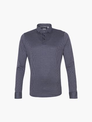 Blue Industry Langærmet Polo Rugby Stribe Navy