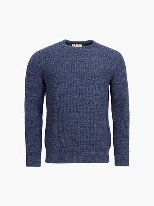 Maglione Barbour in lana d’agnello lavorata a maglia blu navy