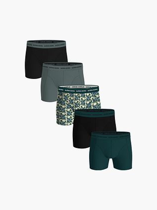 Bjorn Borg Boxershorts i bomuldsstretch, 5-pakning i grøn farve
