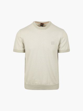 BOSS T-shirt Maille Kanache Greige