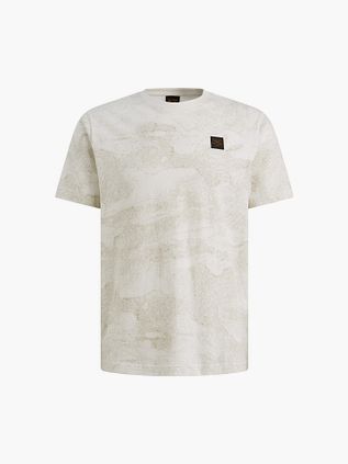 T-shirt PME Legend z nadrukiem all-over w kolorze złamanej bieli