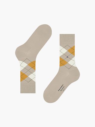 Burlington Chaussettes Manchester Carreaux Ecru 4850