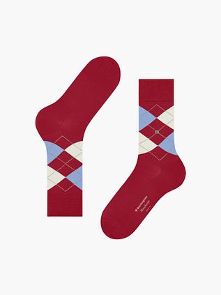 Burlington Manchester Socken Kariert Rot 8049