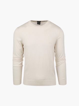 BOSS Trøje Botto i uld - Flødefarvet