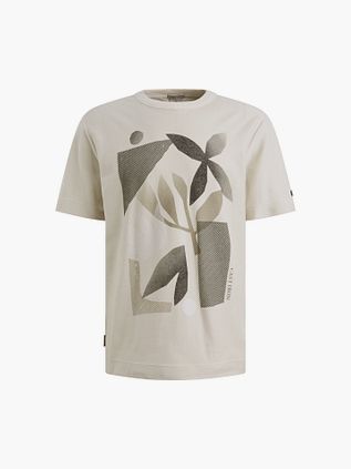 T-shirt Cast Iron z nadrukiem w kolorze ecru