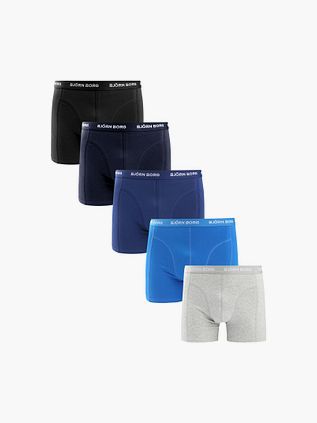 Björn Borg Boxershorts Bomuld Stræk 5-Pakke Blå grå