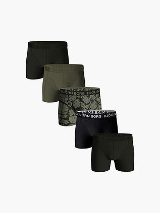 Bjorn Borg Boxershorts i Bomuld Stræk, 5-styk, Multifarvet