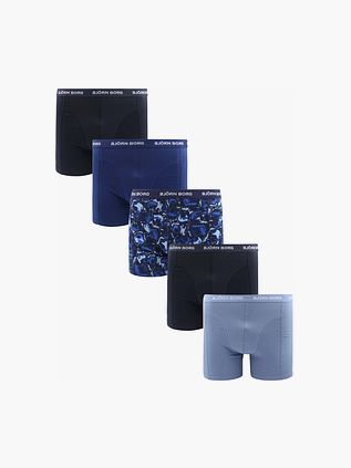 Bjorn Borg Boxershorts i Bomuld Stretch 5-Pakke Blå