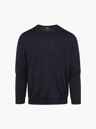 Jersey OLYMP de cuello redondo en lana azul marino