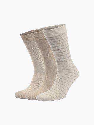 Suitable Sokker 3-Pakke Print Ecru