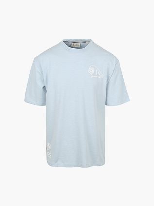 T-Shirt Slub con bordado de Scotch And Soda en azul