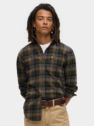 Superdry Karohemd Grün