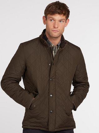 Barbour pikowana kurtka Powell w kolorze oliwkowym