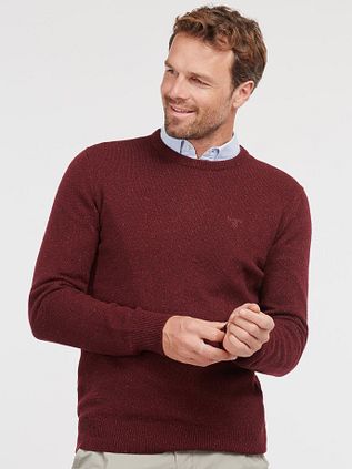 Barbour Tisbury Trøje i Bordeauxfarvet uld