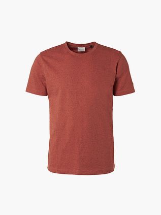 No Excess T-shirt Stribet Melange Rød