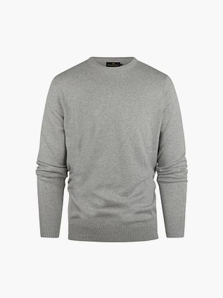 Sweter Steppin' Out z bawełny i kaszmiru, melanżowy szary