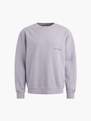 Bluza Cast Iron z okrągłym dekoltem w kolorze liliowym