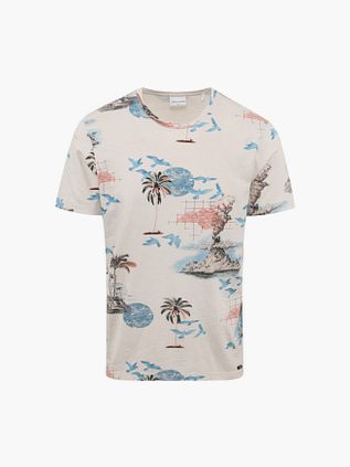 No Excess T-shirt med print i ecru