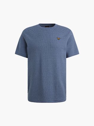 T-shirt PME Legend z dwukolorową fakturą w kolorze niebieskim