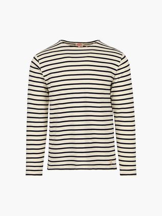 Sweter Armor-Lux w paski w kolorze off white