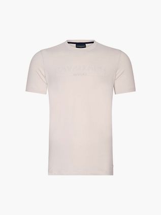 T-Shirt Cavallaro Beciano z logo w kolorze ecru