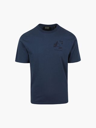 T-Shirt Scotch and Soda azul marino con estampado