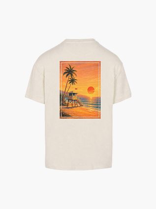 T-shirt Suitable Rink Heavy Jersey z nadrukiem na plecach w kolorze ecru