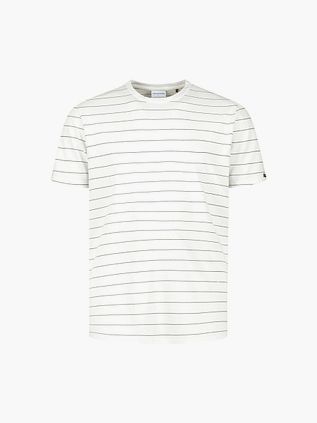 Camiseta No-Excess Pin Stripe de rayas finas en blanco