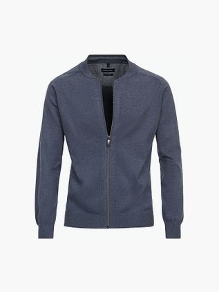 CASAMODA cardigan med lynlås blå