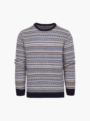 Suitable Prestige Fair Isle Pullover beżowy