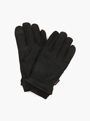 Barbour Handschuhe Braun Leder Wollmischung