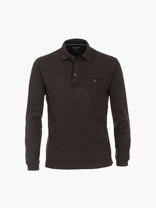 CASAMODA polo z długim rękawem brązowe