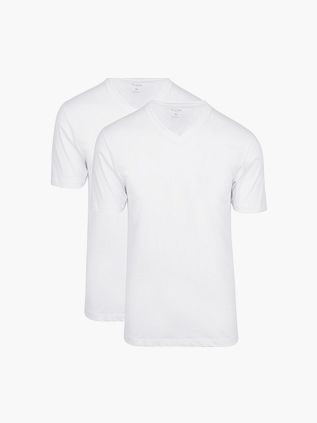 OLYMP T-shirt med V-hals, 2-pakning