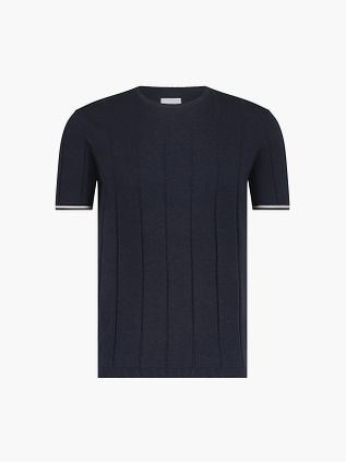 State Of Art Strikket T-shirt Navy
