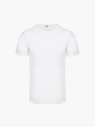 Levi's T-shirt Solid Crew Blanc Lot de 2