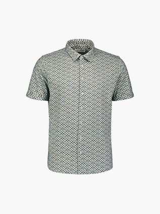 No Excess Kurzarm Jersey-Hemd Druck Grün
