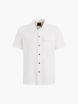PME Legend Kortærmet Skjorte i Linnedblanding Hvid