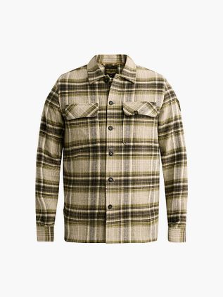 PME Legend Overshirt Brushed Check Loden Green