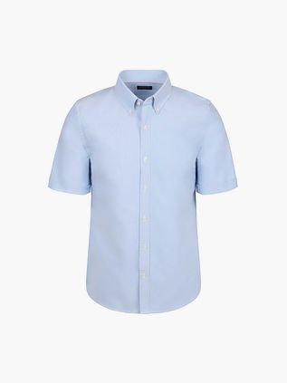 Steppin' Out Short Sleeve Overhemd Oxford Yale Lichtblauw