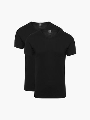 Alan Red Vancouver V-ringad T-shirt Svart 2-pack