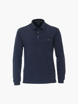 CASAMODA poloshirt langærmet mørkeblå