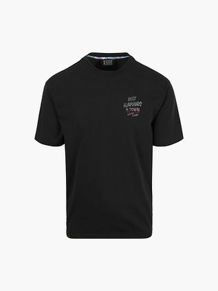 Scotch & Soda T-shirt med artwork-print, sort