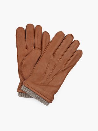 Suitable Handsker i Læder Brun