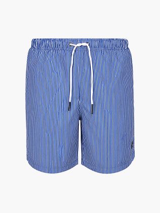 Suitable Pin Stripe Badebukse – Marineblå